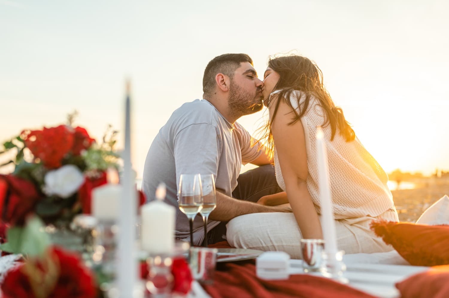 Beach Picnic Proposal at Coral Bay, Cyprus — photo 6